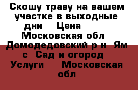 Скошу траву на вашем участке(в выходные дни) › Цена ­ 400 - Московская обл., Домодедовский р-н, Ям с. Сад и огород » Услуги   . Московская обл.